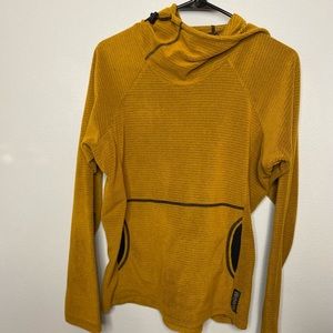Melanzana arnica  mustard yellow micro grid hoody